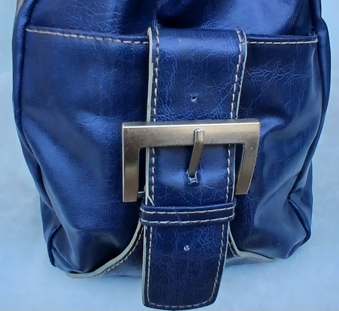 Kenneth Cole Genuine Leather Navy Blue Bag