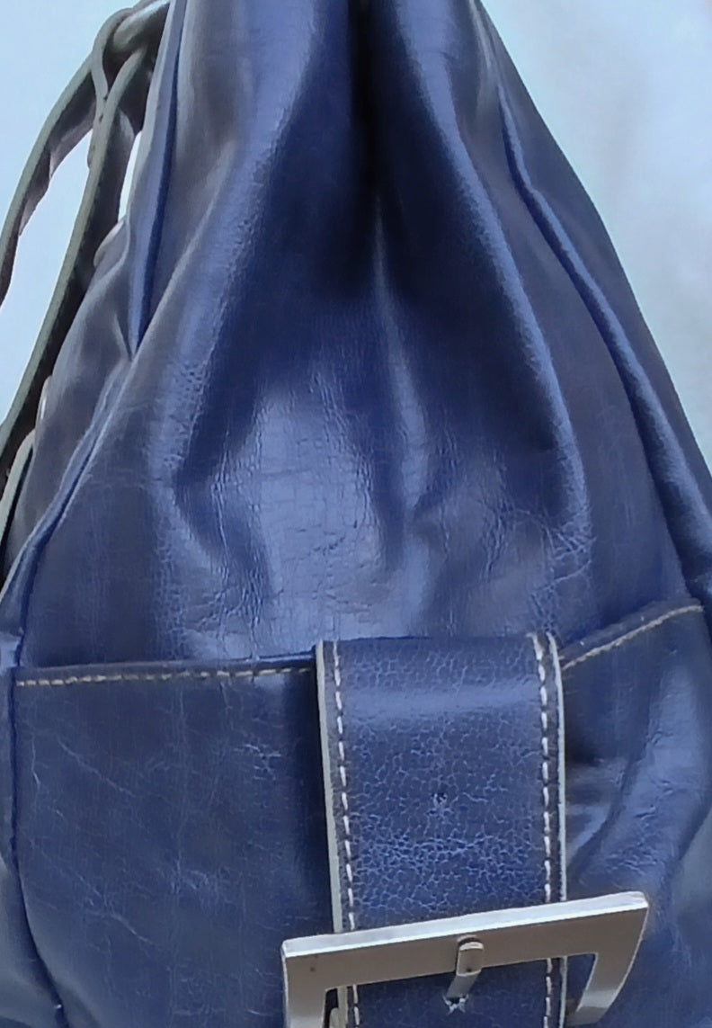 Kenneth Cole Genuine Leather Navy Blue Bag