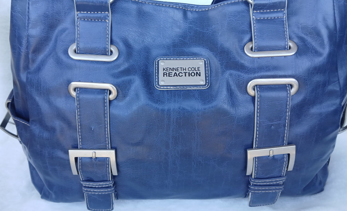 Kenneth Cole Genuine Leather Navy Blue Bag