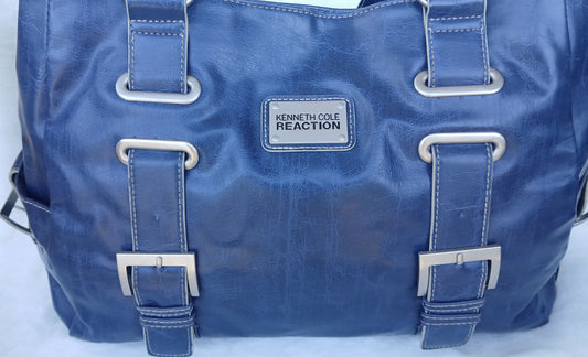 Kenneth Cole Genuine Leather Navy Blue Bag