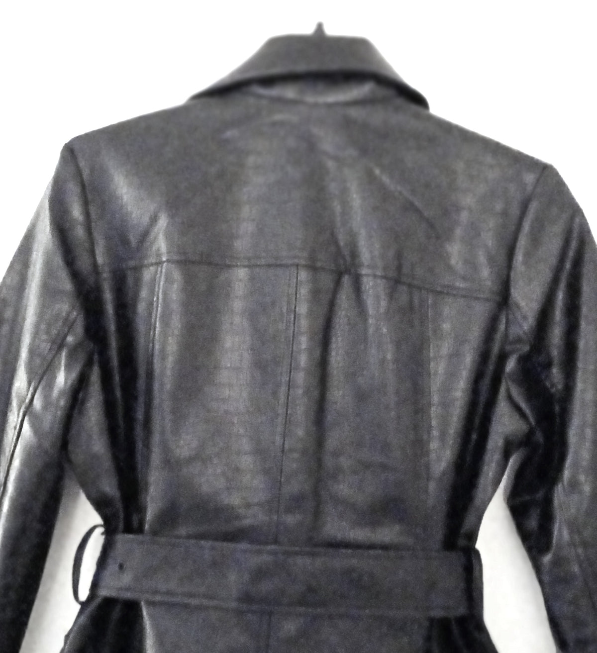 Jason Wu Faux-Leather Black Trench Coat