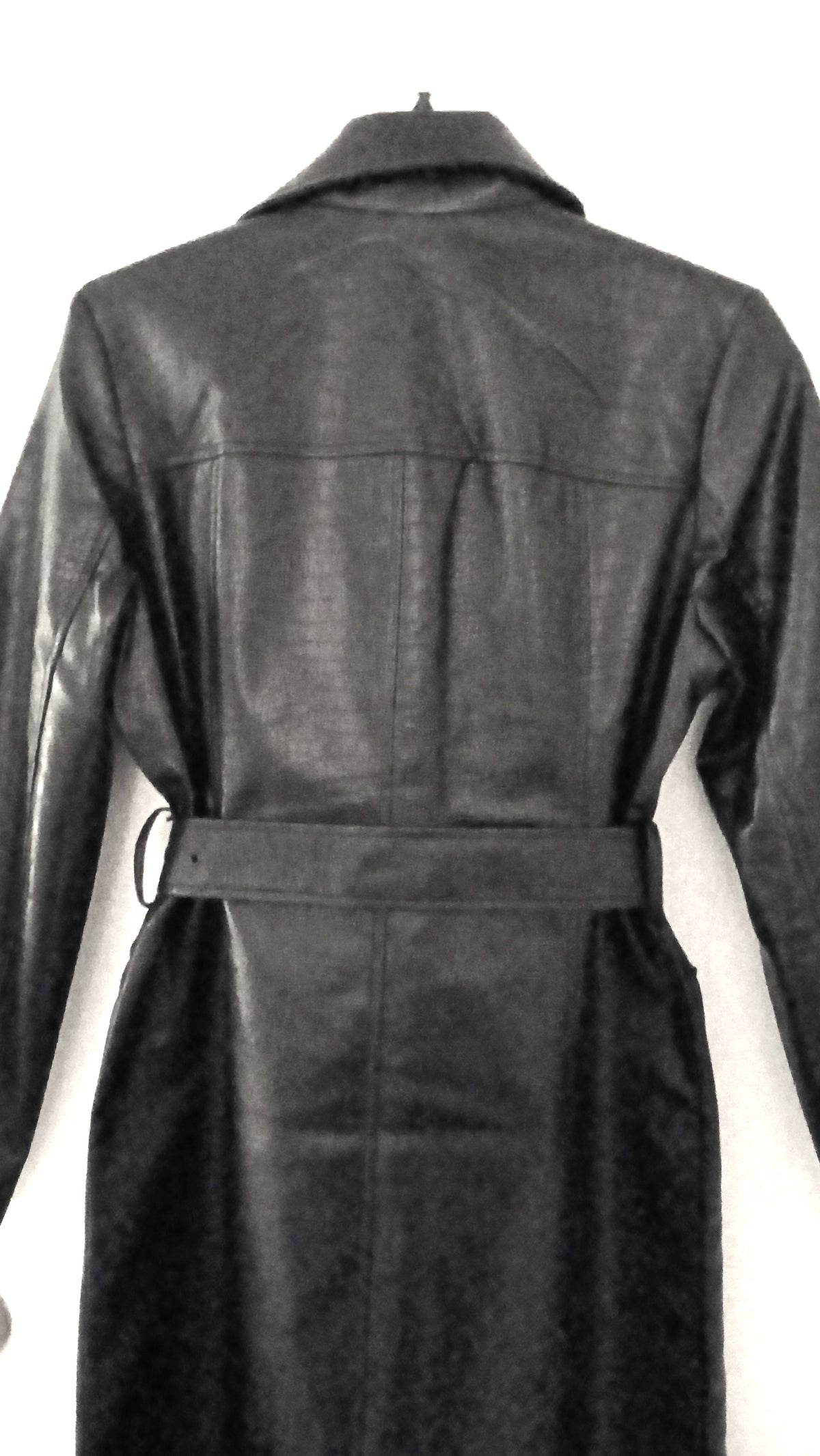 Jason Wu Faux-Leather Black Trench Coat