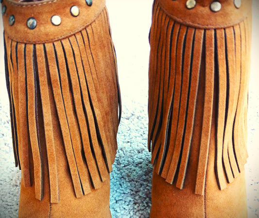 Ankle Fridge Suede Peep Toe Booties