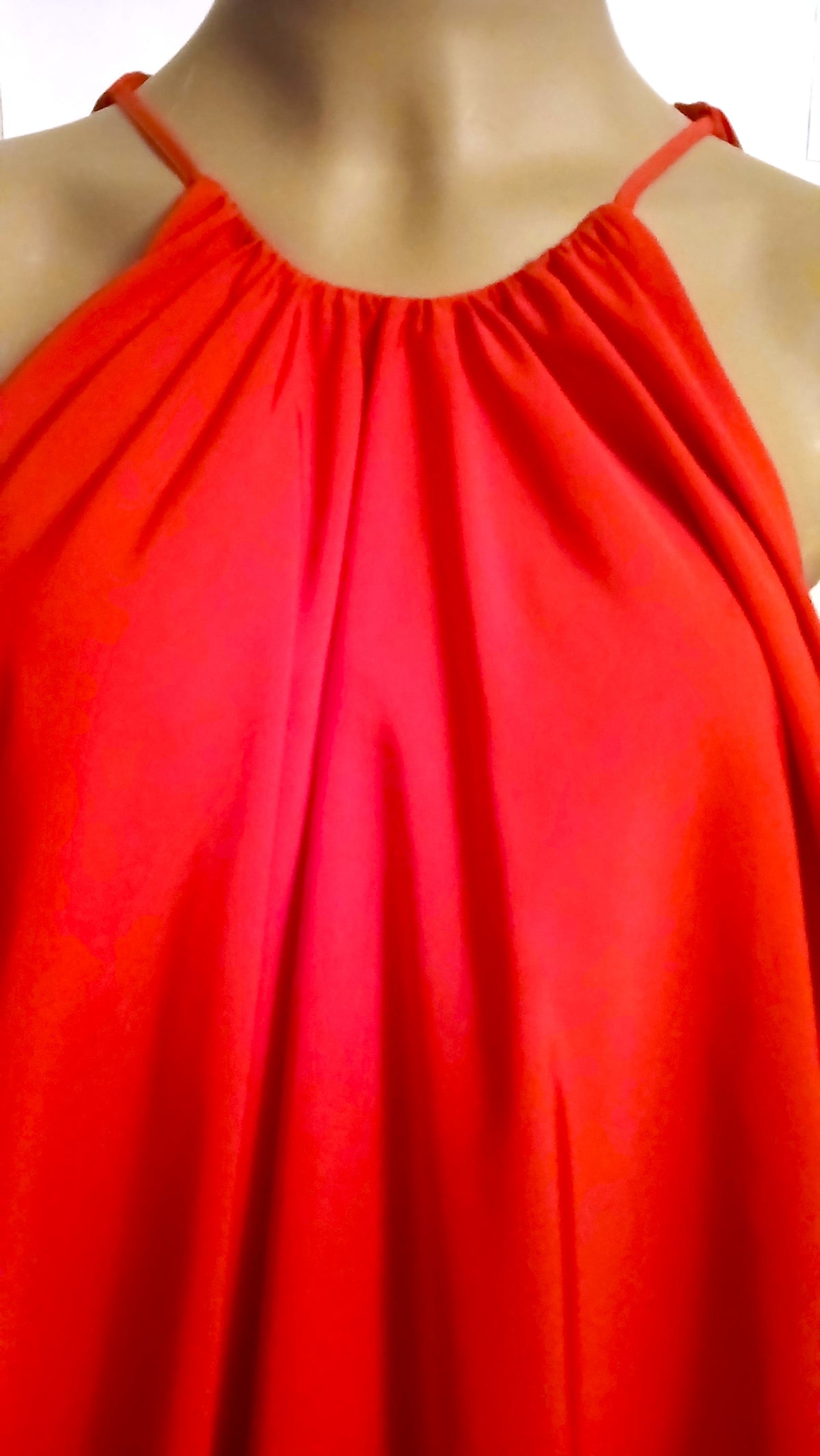 Zara Sleeveless Bubble-Hem Red Dress