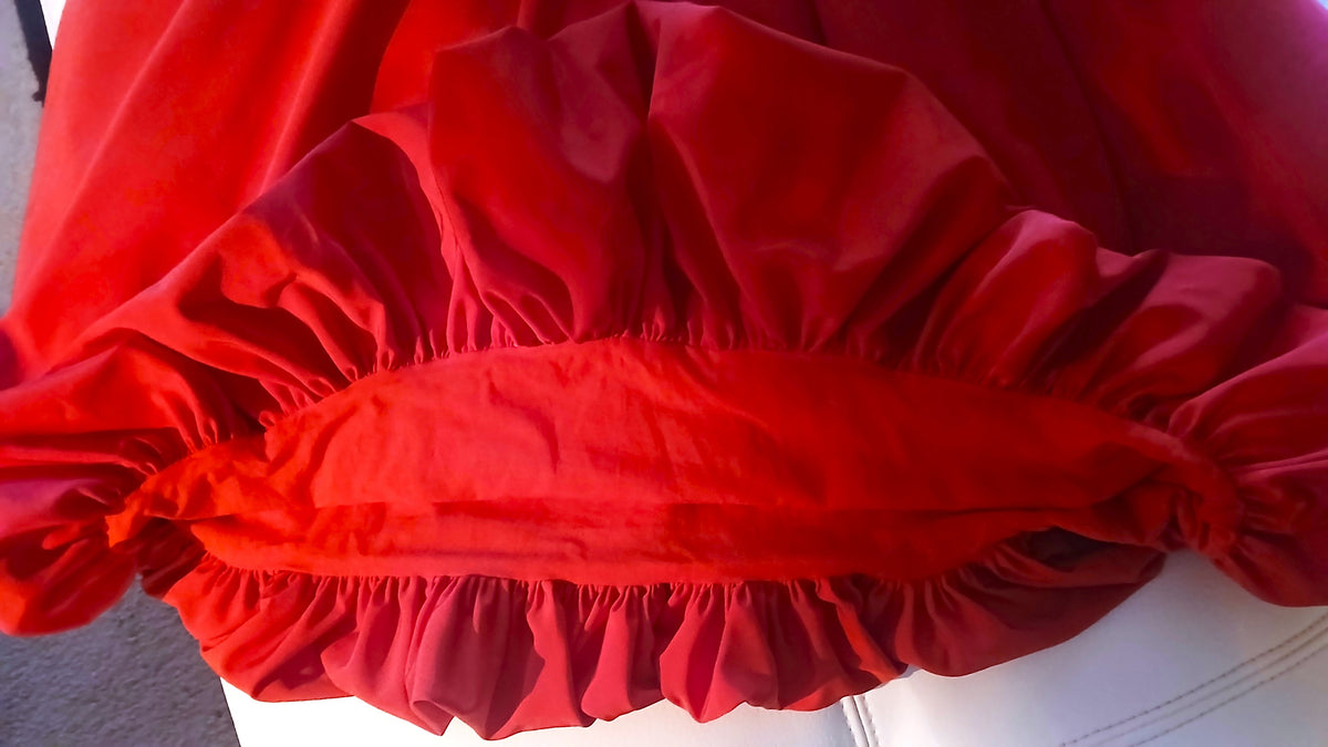 Zara Sleeveless Bubble-Hem Red Dress