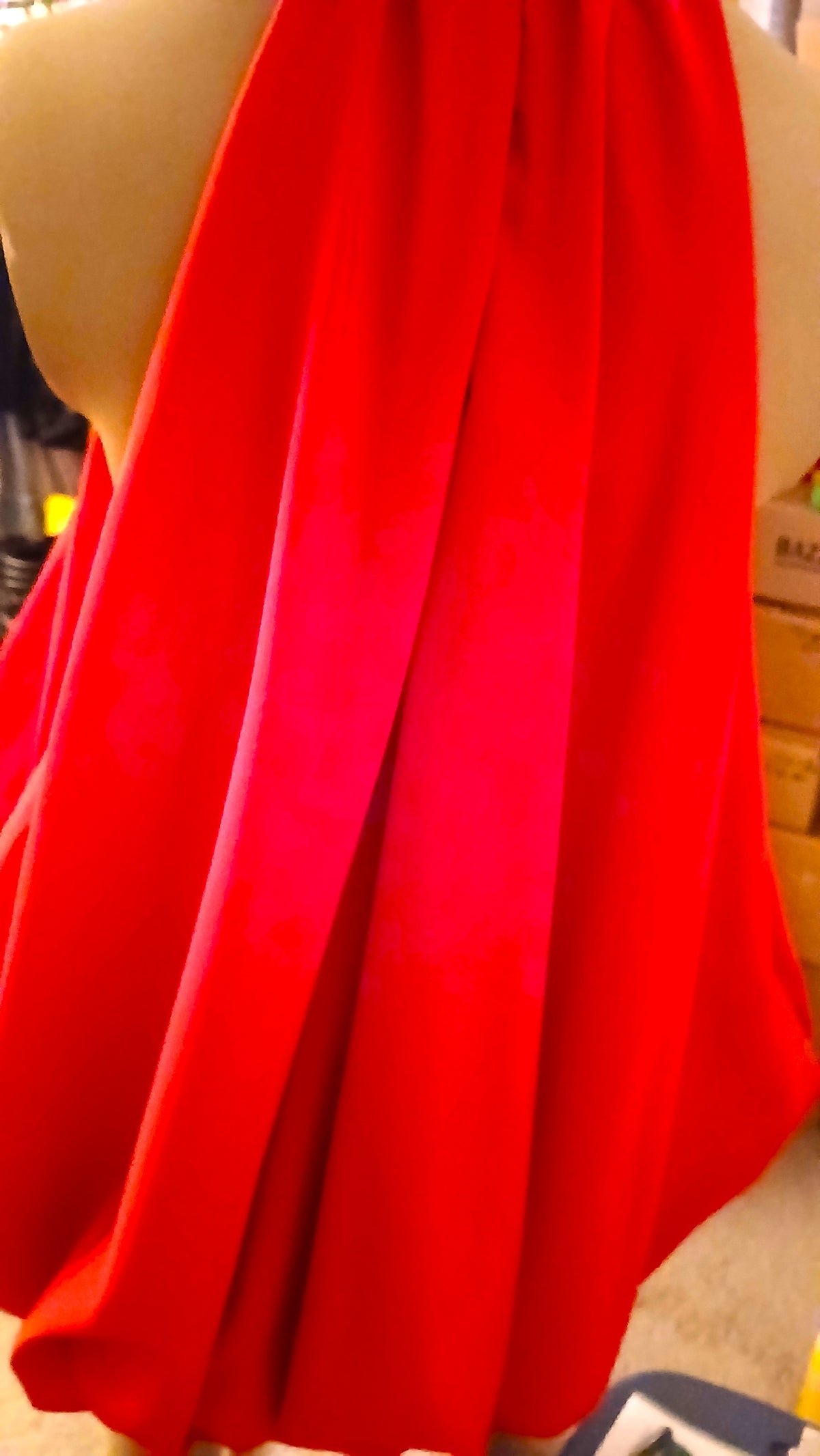 Zara Sleeveless Bubble-Hem Red Dress