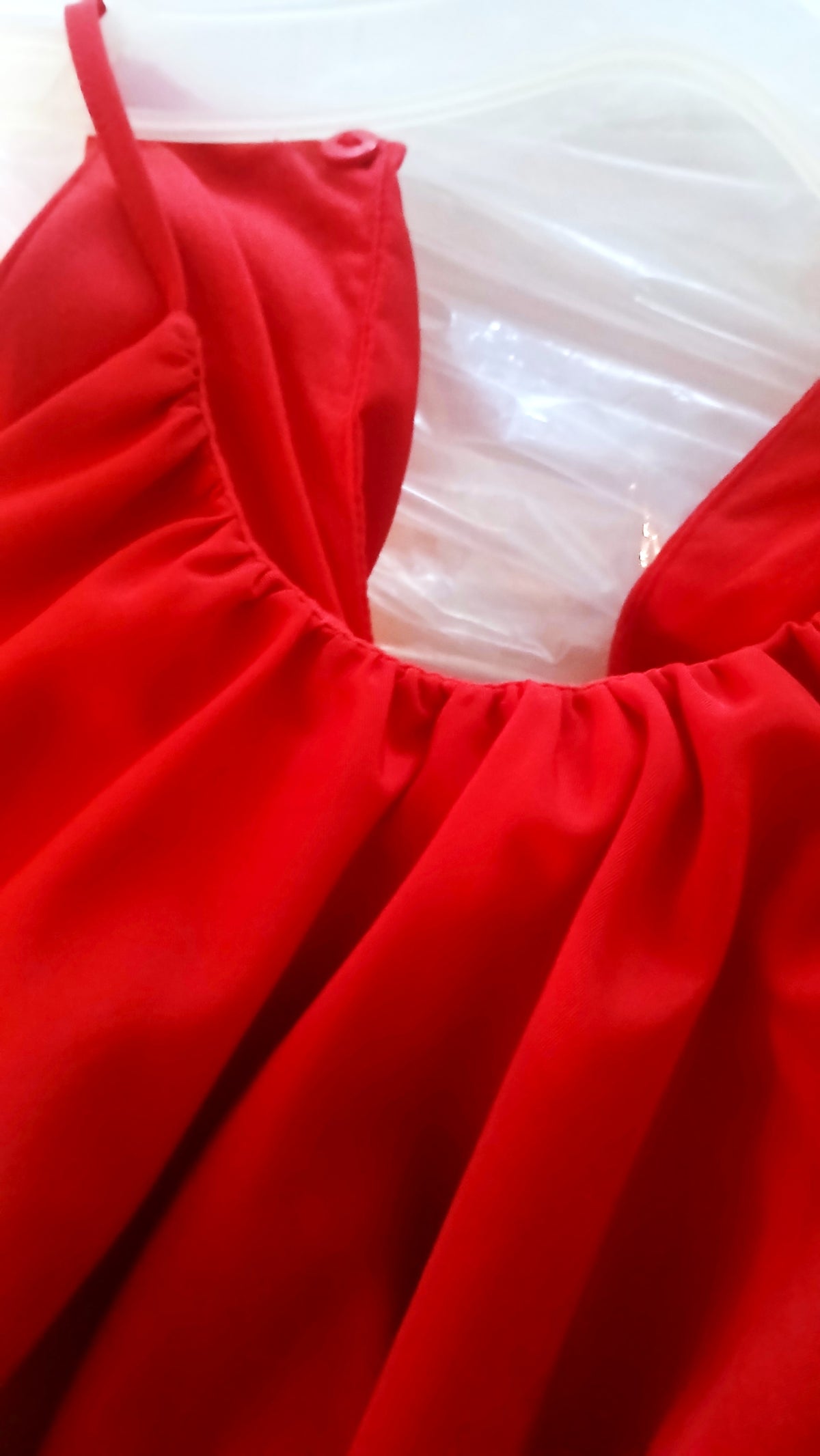 Zara Sleeveless Bubble-Hem Red Dress