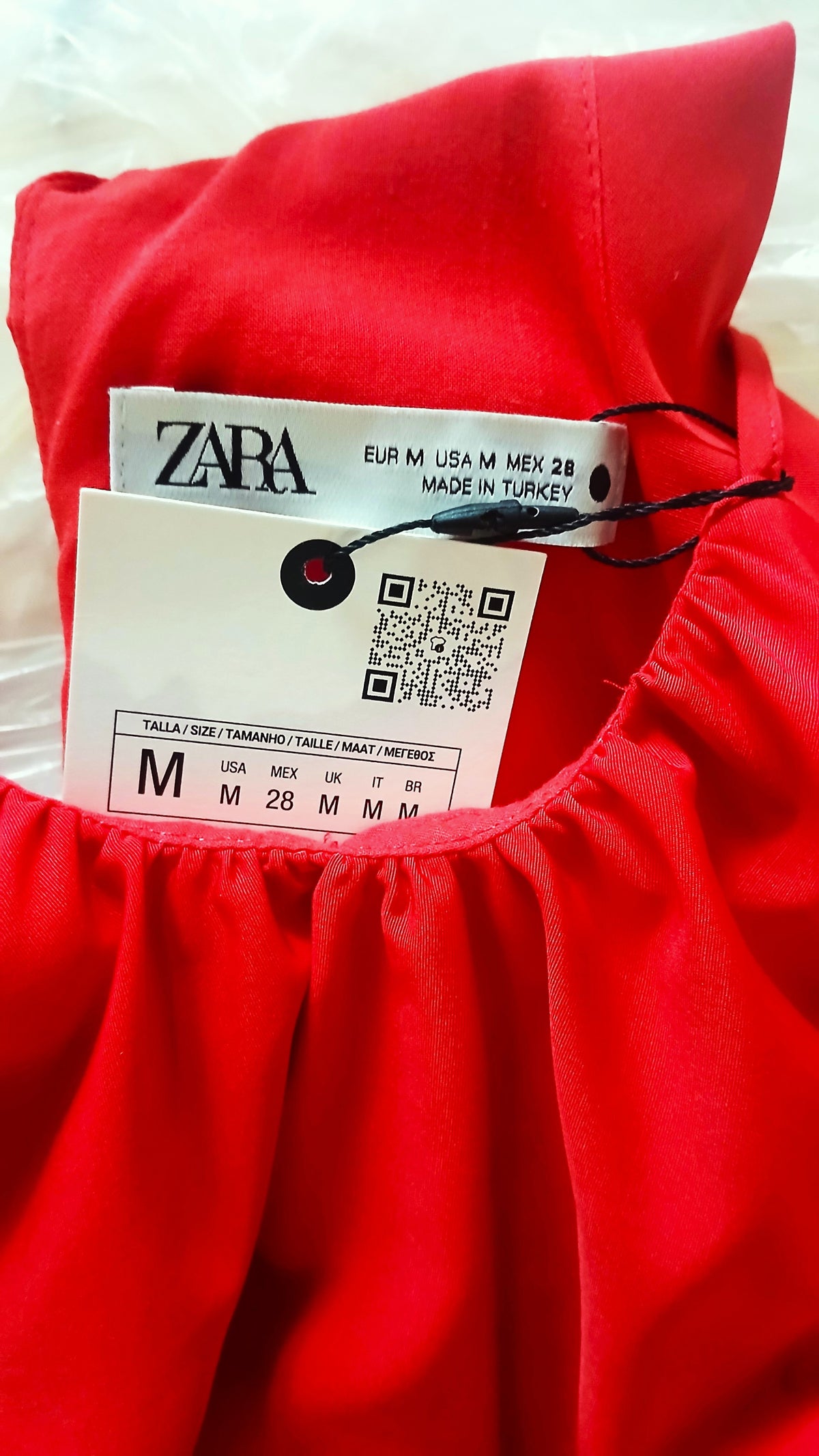 Zara Sleeveless Bubble-Hem Red Dress